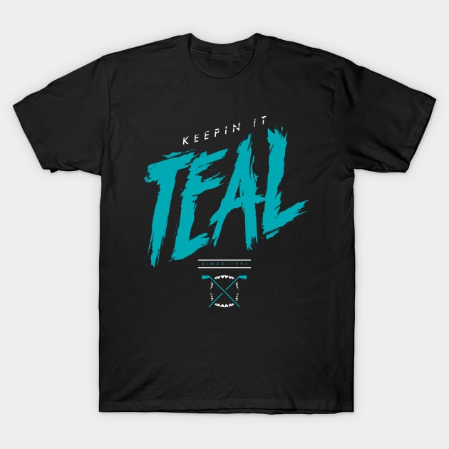 Keepin it Teal San Jose Sharks Hockey T-Shirt by OrganicGraphic